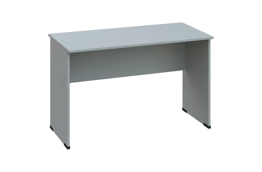 EPL 16 - 12 stůl kancelářský, dřevěná podnož, deska 18 mm, široký 1200 mm, šedá